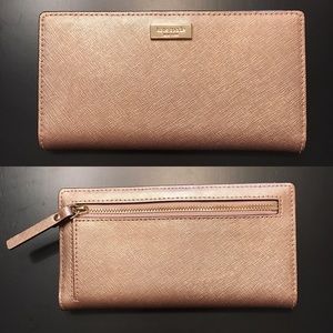 Kate Spade rose gold Stacy wallet