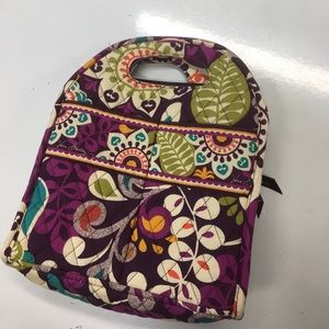 Vera Bradley zip thermal lunch bag plum crazy