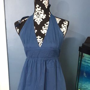 Periwinkle Blue J Crew Halter Dress with Pockets!