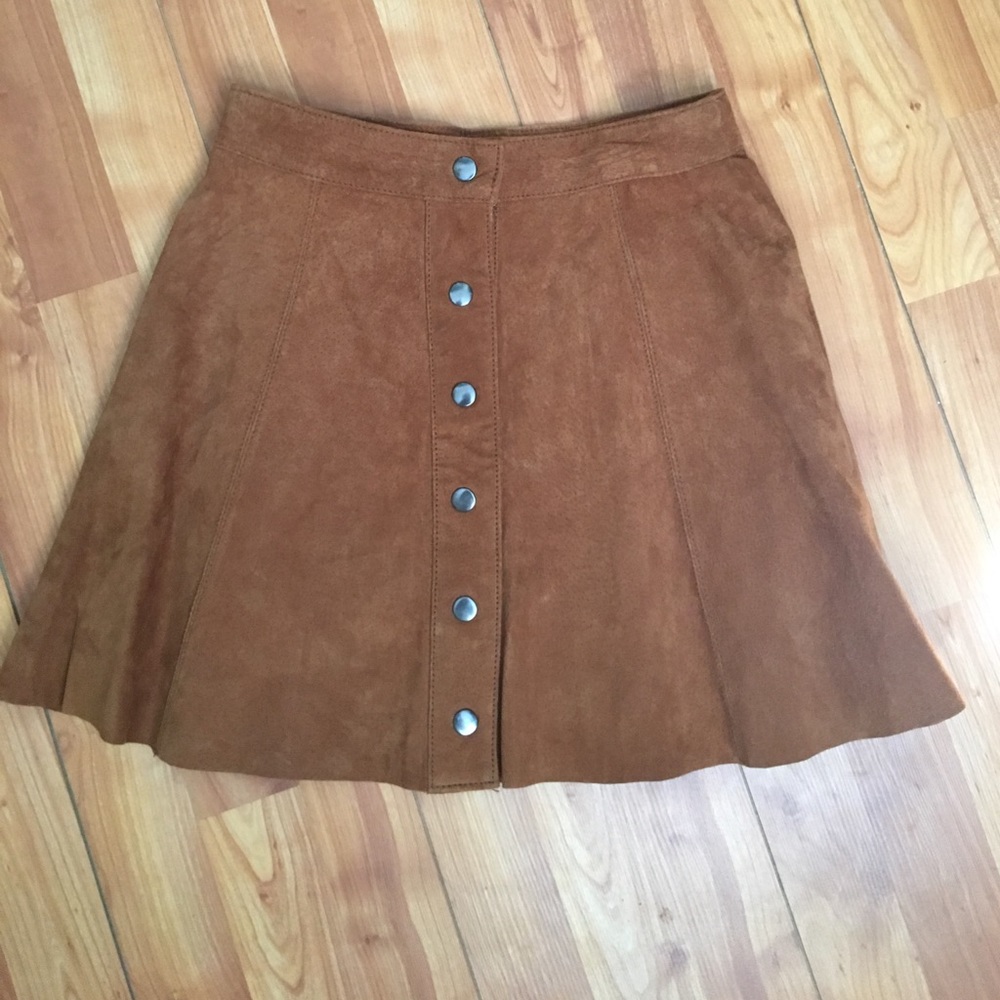 Suede skirt