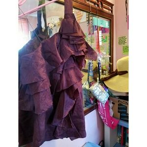 Designer One Shoulder Plum Blouse
