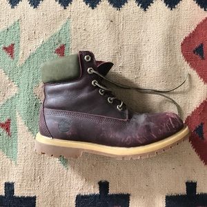 Timberland 6-inch Waterproof Boots Burgundy