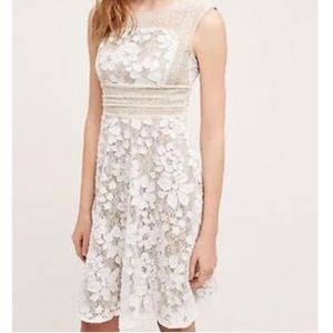 Beautiful anthropologie liliflora white dress!
