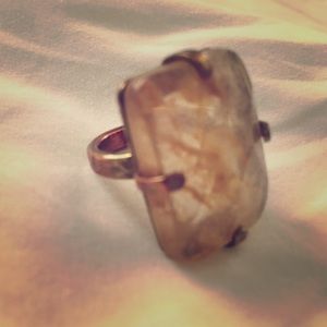 Crystal statement ring