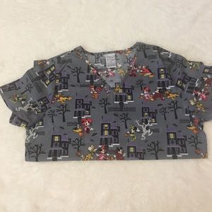 Disney Halloween scrub top