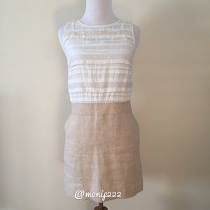 Loft Petite white eyelet dress