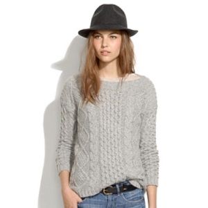 Madewell Boatneck Cableknit Sweater