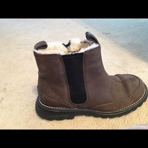 Ugg fur slip on boots