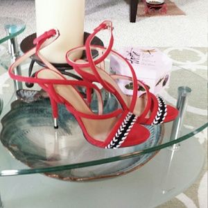 ON HOLD til 8/4 Red/Black Sandals
