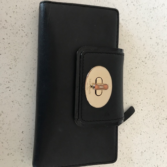 Kate Spade black leather wallet - Picture 2 of 6