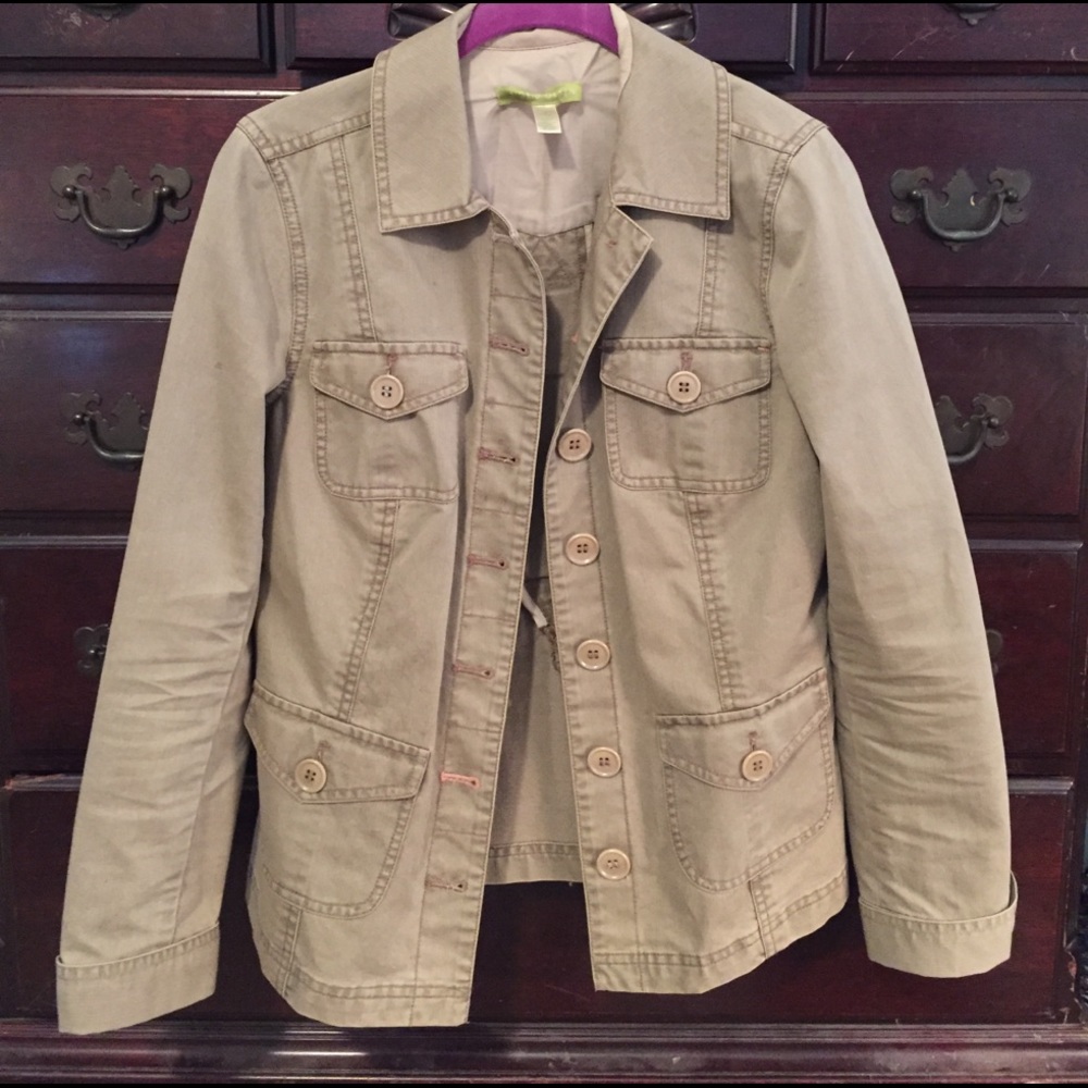 Gorgeous Sigrid Olsen Khaki Field Jacket - Size 2