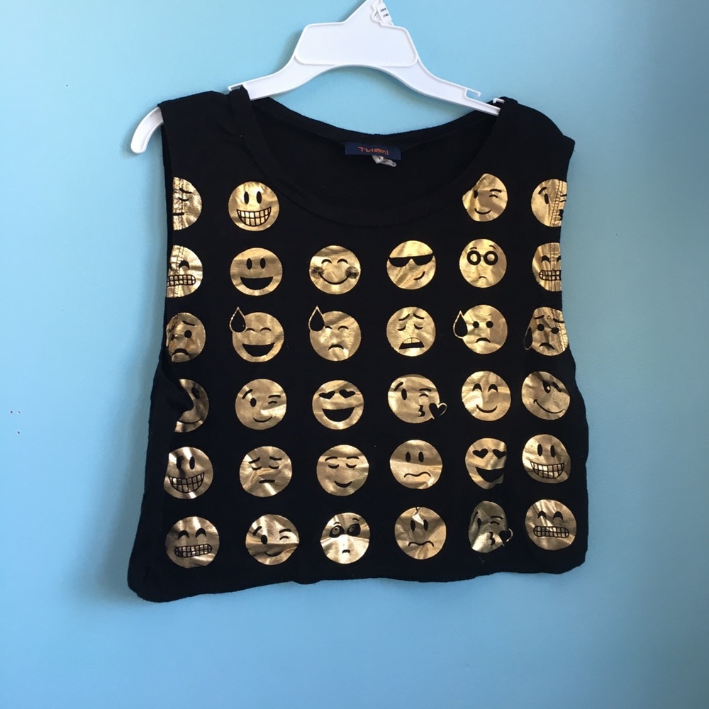 Gold and black emojis tank!!
