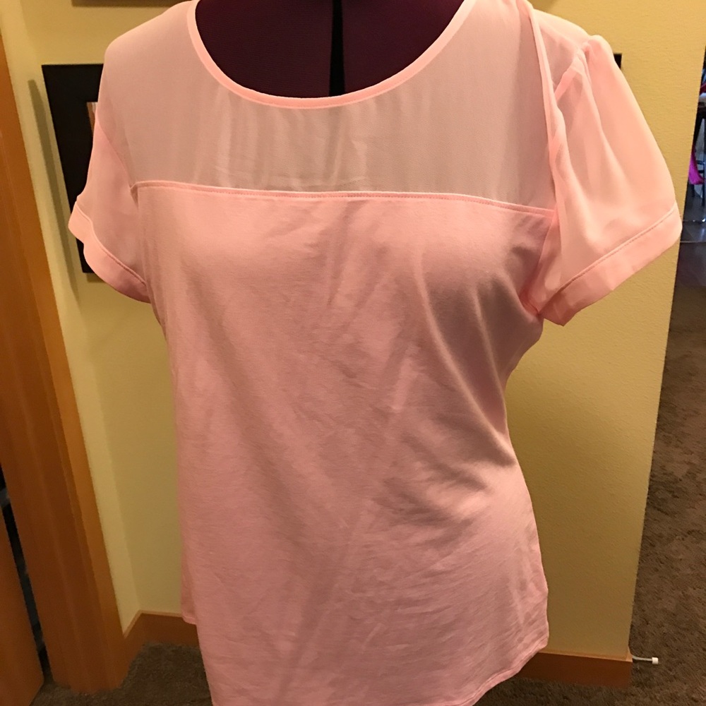 Pink sheer blouse