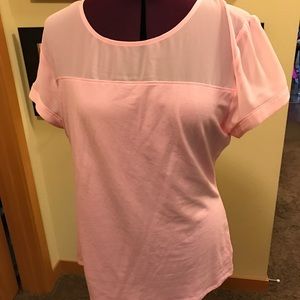 Pink sheer blouse