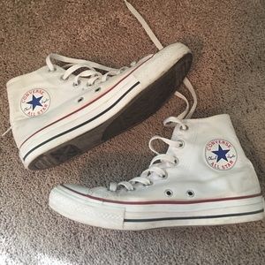 White high top converse. Size 8 woman's.