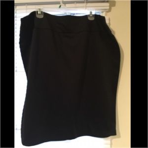 Black Pencil Skirt with Silver Back Zipper