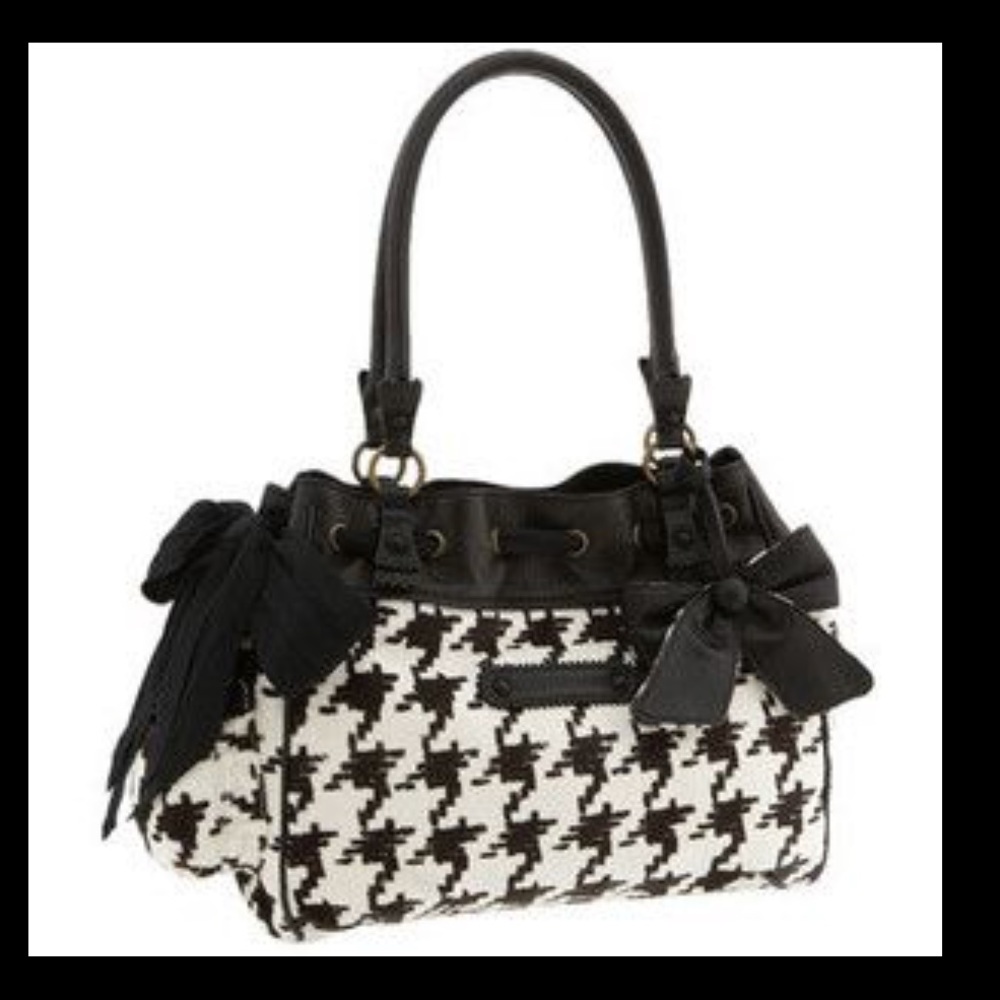 Juicy Couture Black & White Houndstooth Handbag