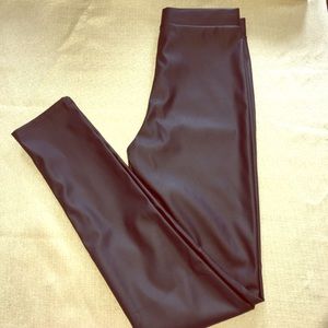 Naked Wardrobe Faux Leather Leggings