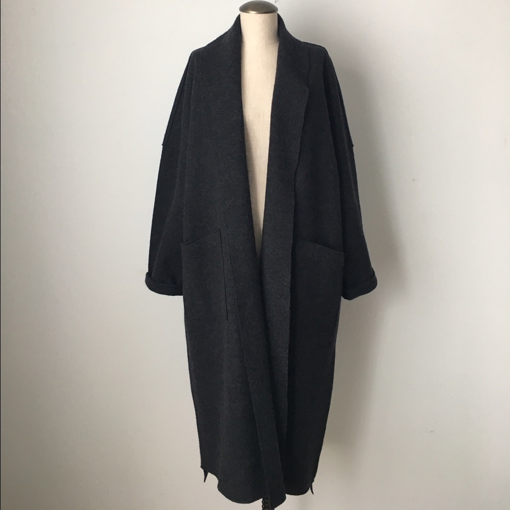 NWT Eileen Fisher Boiled Wool Kimono Icon Coat/M