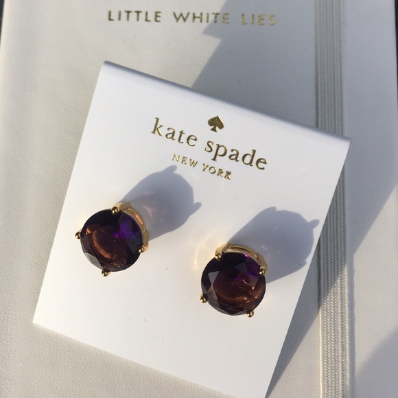 kate spade Jewelry - NWTs Kate Spade Purple Round Gumdrop Studs