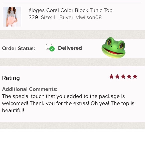 Γ©loges Coral Color Block Tunic Top - Picture 4 of 4