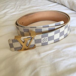 Authentic Louis Vuitton Damier Belt White - Men
