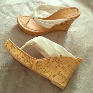 Platform wedge heel