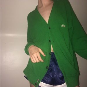 Green Izod cardigan