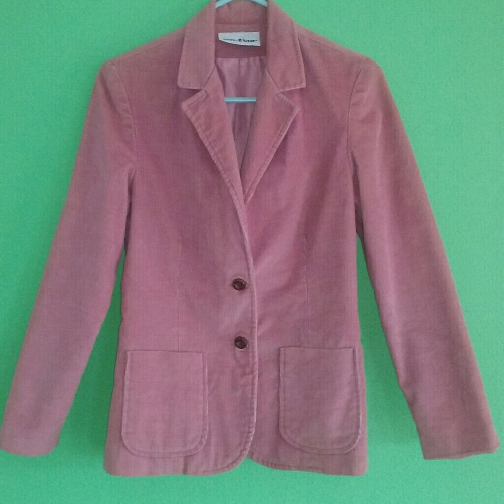 pink vintage corduroy blazer