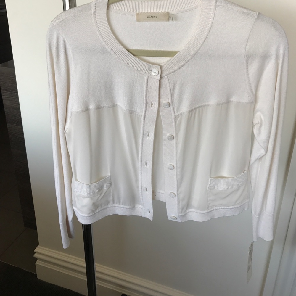Cluny white button down sweater