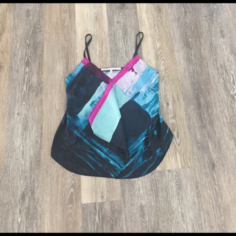 Rachel Roy multi colored silk top