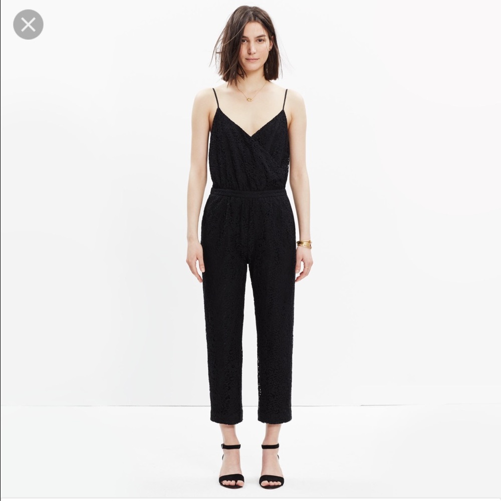 Madewell Lace Cami Wrap Jumpsuit
