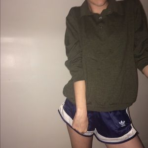 Forest green collared sweater