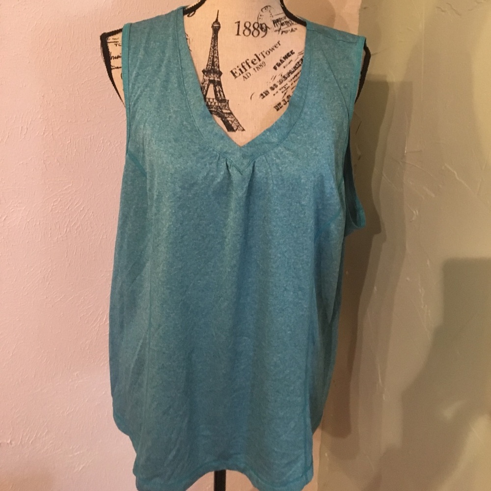 Teal vneck top
