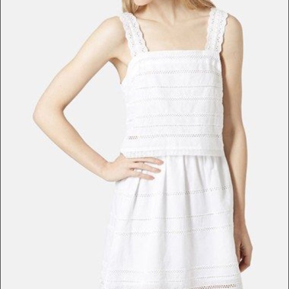 NWT Topshop Lace Trim Overlay Sundress