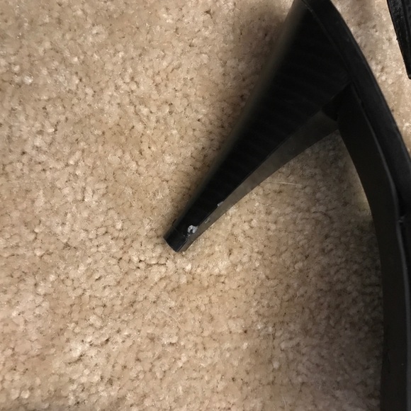 Black open toe sling backs - Picture 3 of 6