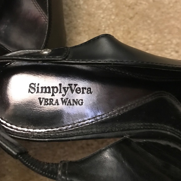 Black open toe sling backs - Picture 4 of 6