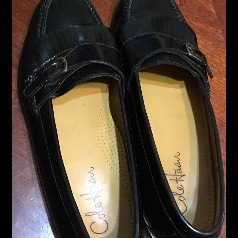 Cole Haan Black Leather Loafers Men's Shoes 11 1/2