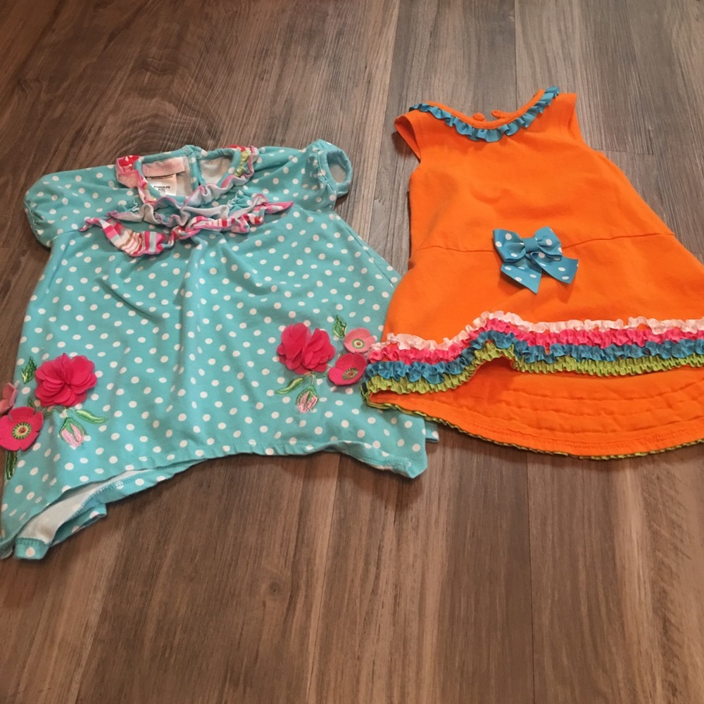 24 months Bonnie baby ruffle shirt bundle