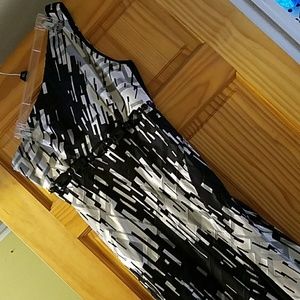 Patterned asymmetrical dress