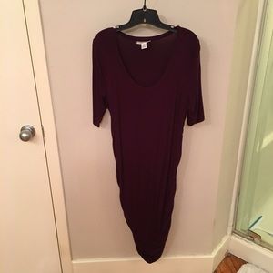 Motherhood Burgundy Maternity Dress