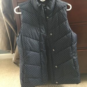 Gap navy polka dot vest