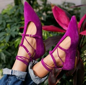 Free people Isabelle lace up flats size 7