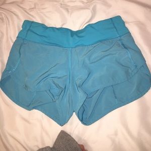 Blue lulu lemon size 4 speed shorts