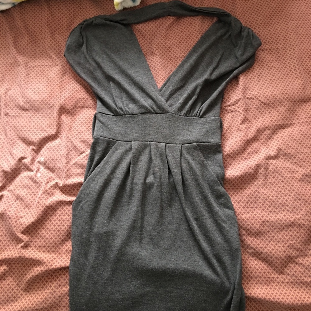 Gray halter dress