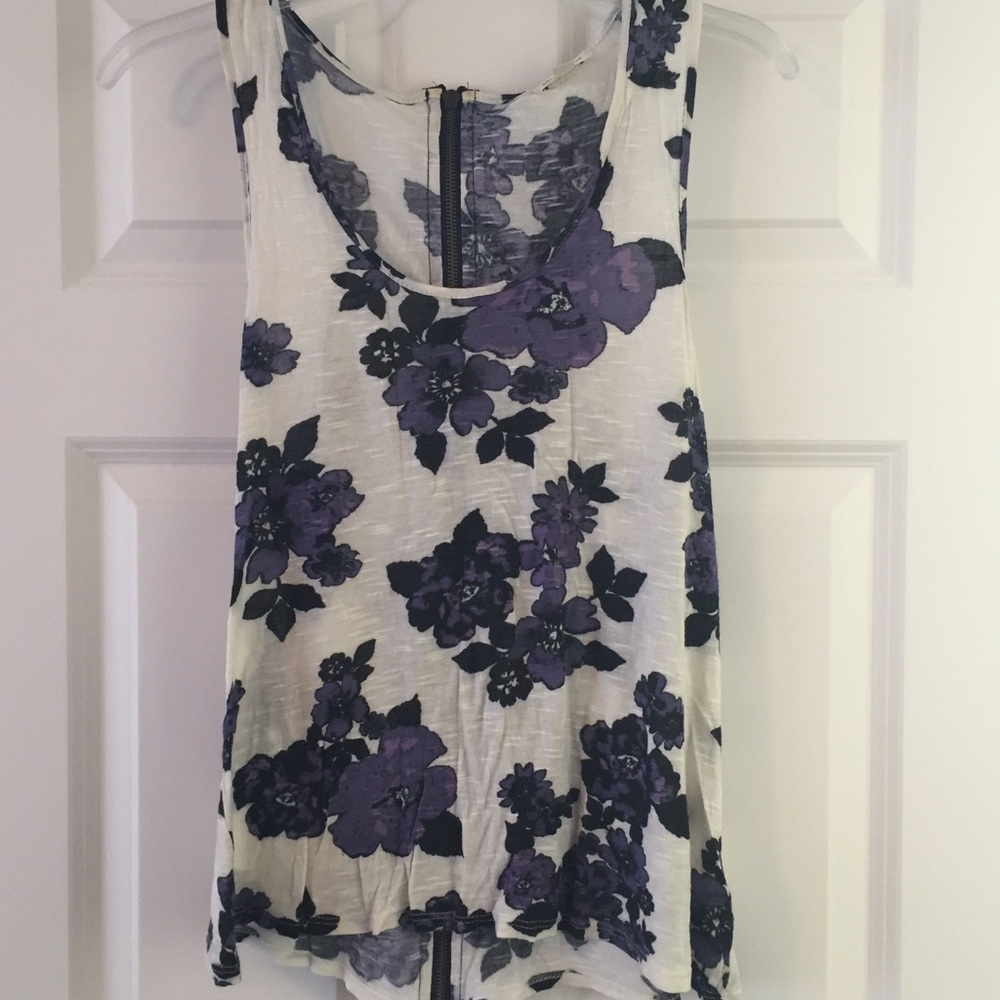 Urban Outfitters High-Low Floral Tank Top