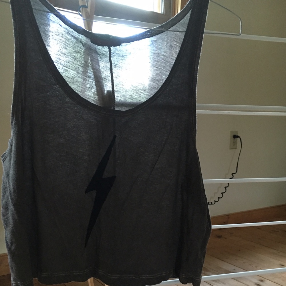 Brandy Melville Cropped Lightning Bolt Tank