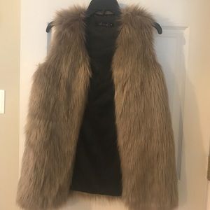 Faux fur vest