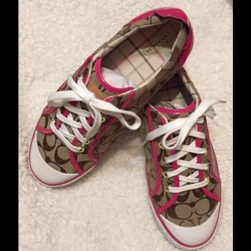 Women's Coach Sneakers Brown Sig Pink size 11