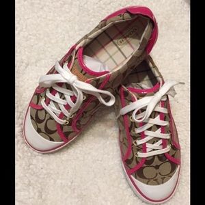 Women's Coach Sneakers Brown Sig Pink size 11